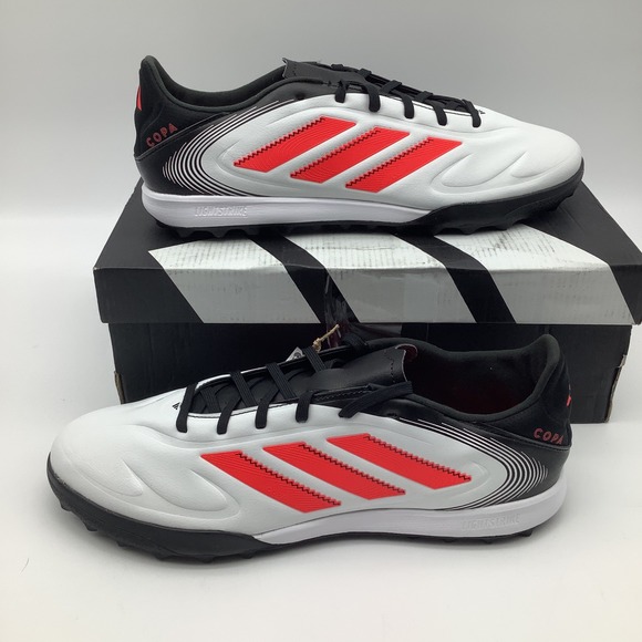Adidas Copa Pure III League TF Soccer Cleats Mens 10.5 Football Shoes White Red - Picture 1 of 8